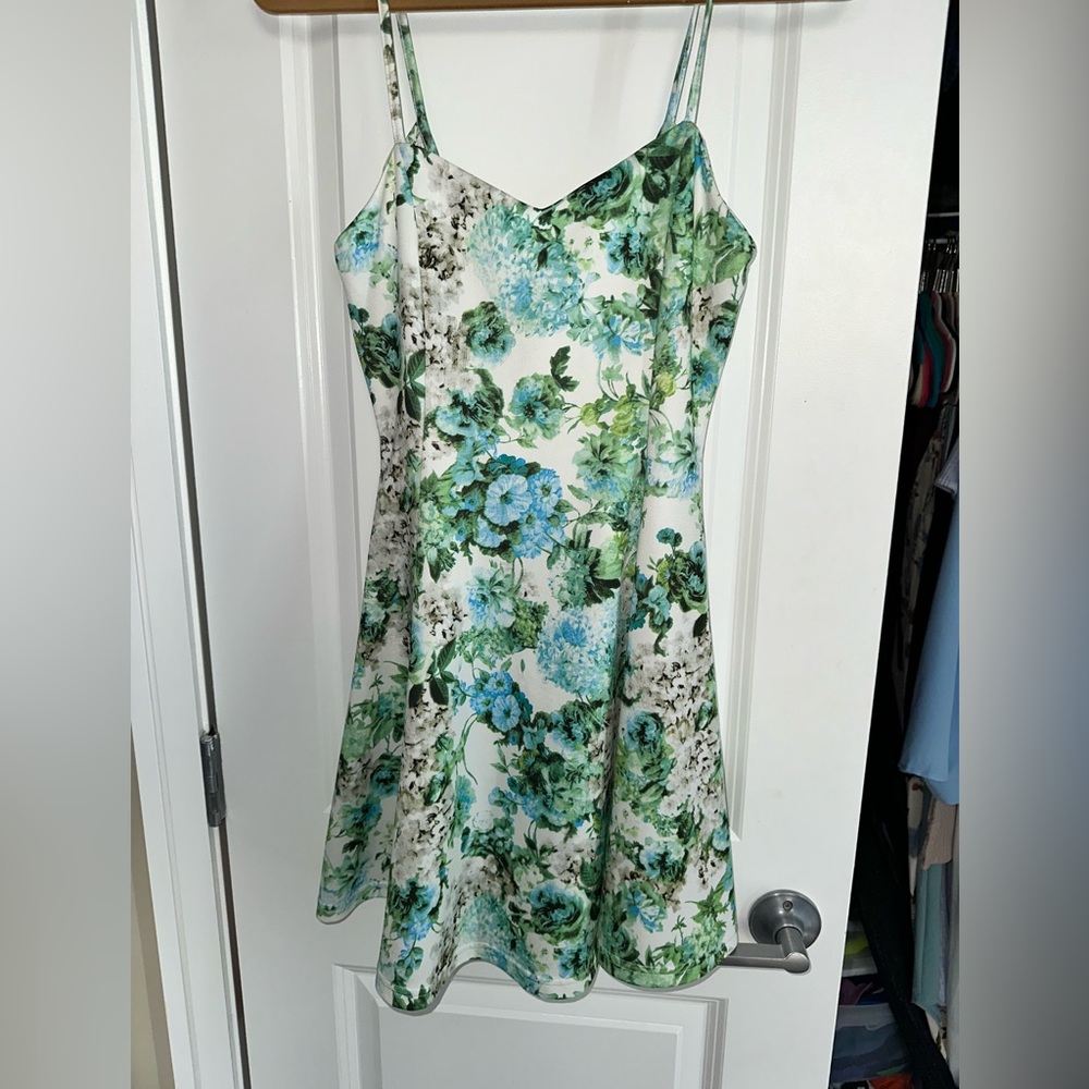 Green and Blue Floral dress from Australia